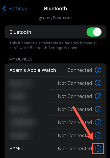 informacije o bluetooth iphone