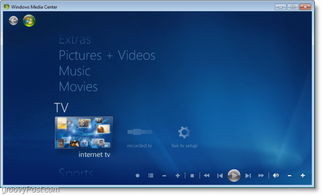 Windows 7 Media Center - internetna televizija zdaj deluje!