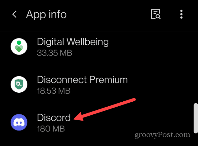 informacije o aplikaciji discord za android