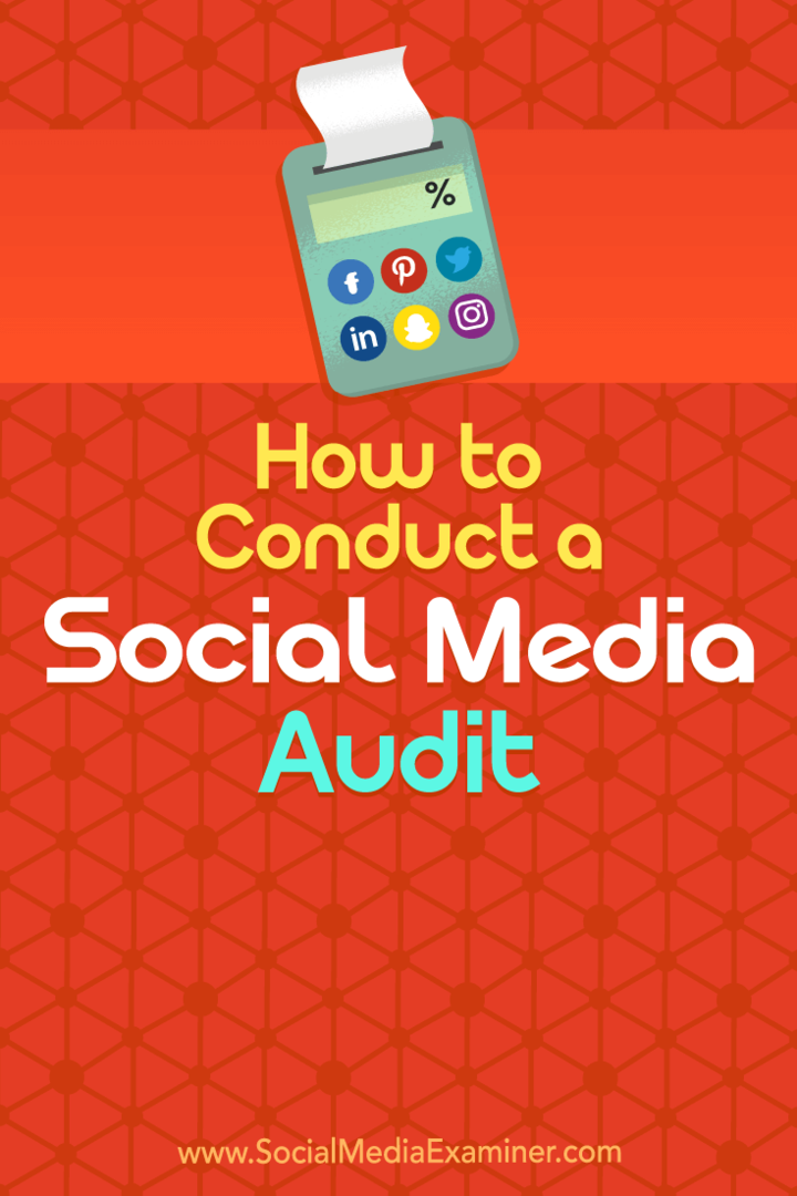 Kako izvesti revizijo socialnih medijev, ki jo je izvedla Ana Gotter v programu Social Media Examiner.