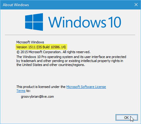 Različica za posodobitev sistema Windows 10