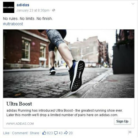 adidasova facebook objava
