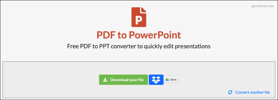EasyPDF pretvorjen PDF v PowerPoint