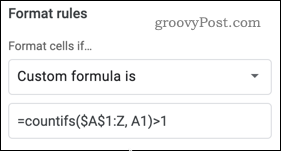 Formula COUNTIFS v Google Preglednicah