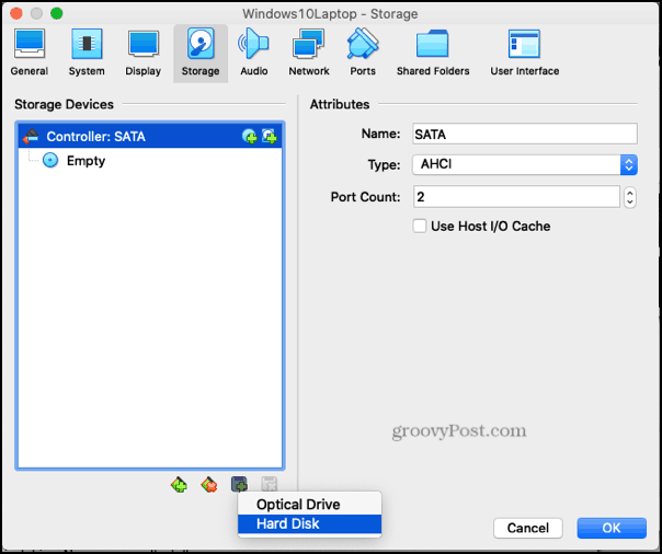 odstranljiv trdi disk boot virtualbox macos