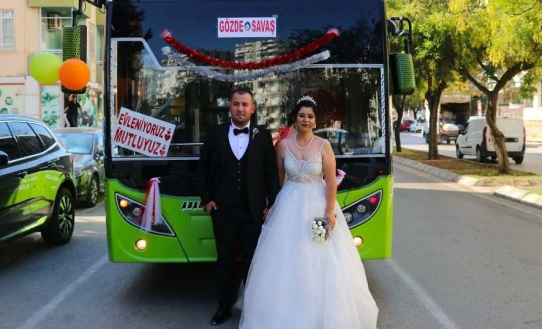 Avtobus, ki ga je uporabljala, je postal poročni avto! Par si je skupaj ogledal mesto