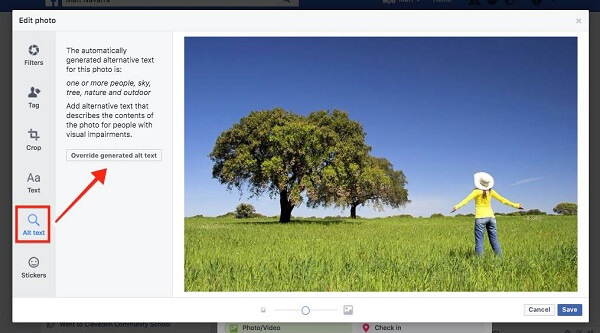 Facebook zdaj omogoča uporabnikom, da prepišejo samodejno ustvarjeno nadomestno besedilo za slike, naložene na spletno mesto.