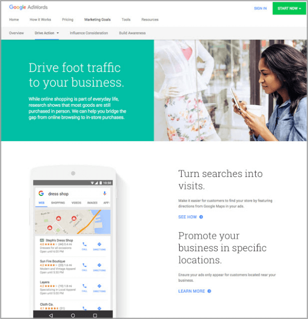 Google je predstavil novo spletno mesto AdWords, ki postavlja vaše marketinške cilje spredaj in po sredini in vam prikazuje, kateri oglasi najbolje delujejo za dosego teh ciljev.