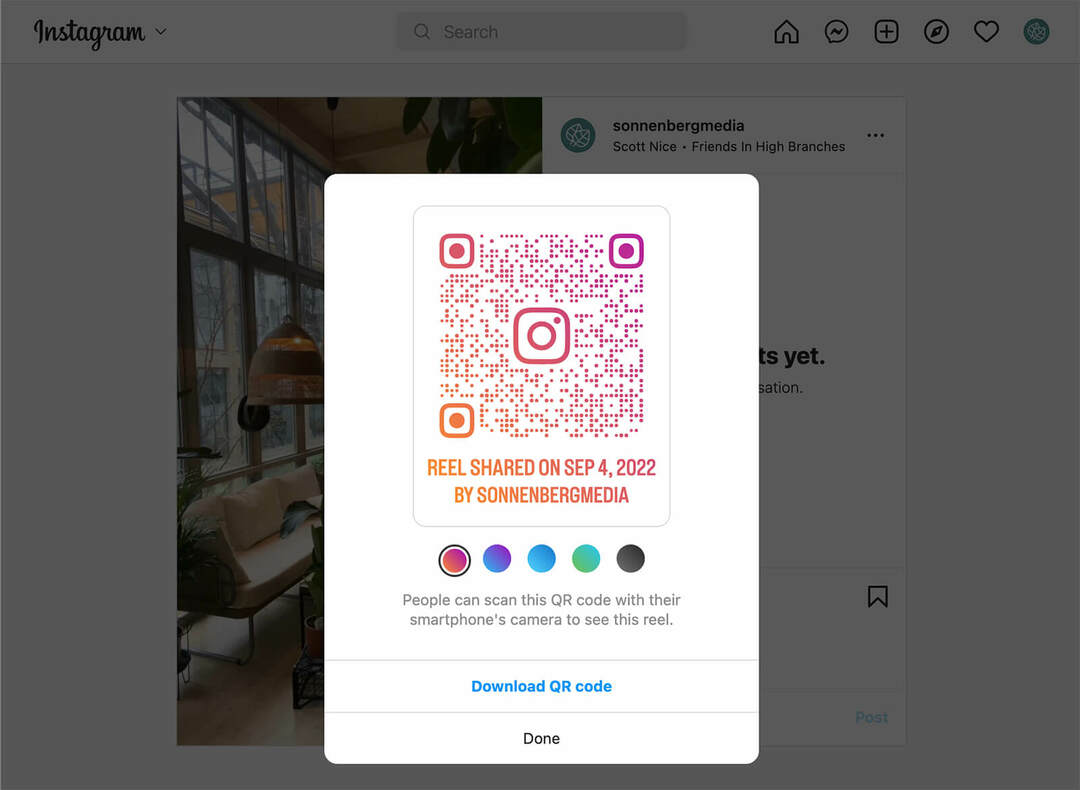 how-to-create-an-instagram-qr-code-to-share-reels-desktop-browser-sonnenbergmedia-example-4