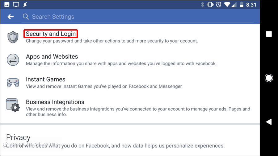 facebook varnost in prijava