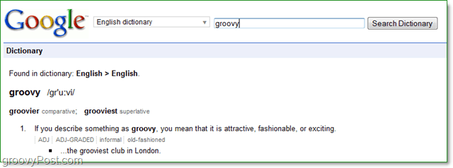 poiščite svoje težke besede s pomočjo Googlovega slovarja