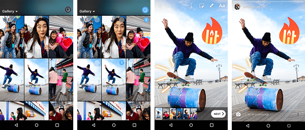 Uporabniki Androida imajo zdaj možnost naložiti več fotografij in videoposnetkov v svoje Instagram Stories hkrati.
