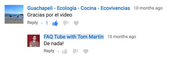 Odgovarjajte na komentarje v YouTubu v jeziku komentatorja.