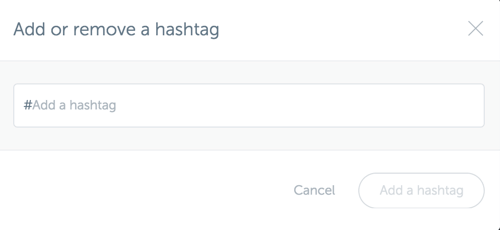 Na nadzorno ploščo Iconosquare dodajte hashtag.