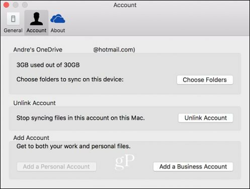 OneDrive za poslovni Mac