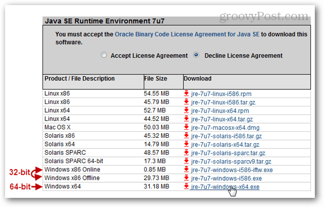 prenesi java update 7u7