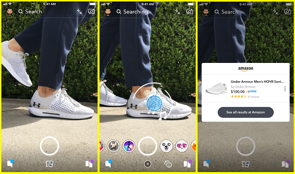 Snapchat preizkuša nov način iskanja izdelkov na Amazonu kar s fotoaparata Snapchat.