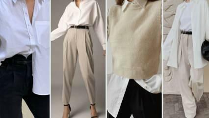 5 različnih stilov kombinacij belih srajc, posebnih za jesensko sezono!