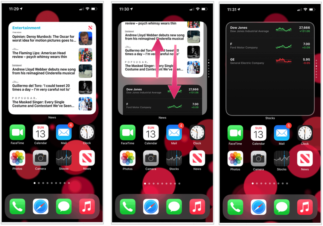 Uporaba pripomočkov v iOS 14 za iPhone