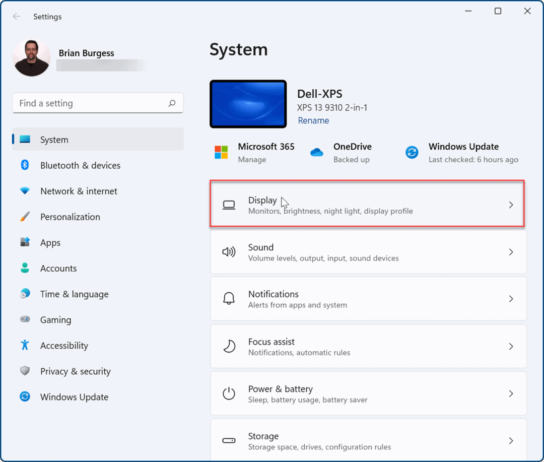 sistemski zaslon prilagodi nastavitve lestvice zaslona v sistemu Windows 11