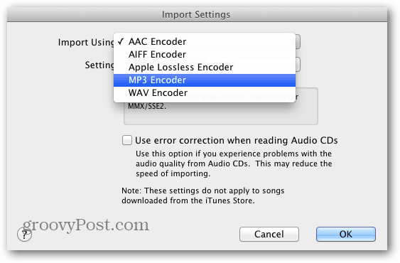 Uporabite iTunes za pretvorbo glasbenih datotek brez izgube v AAC ali MP3