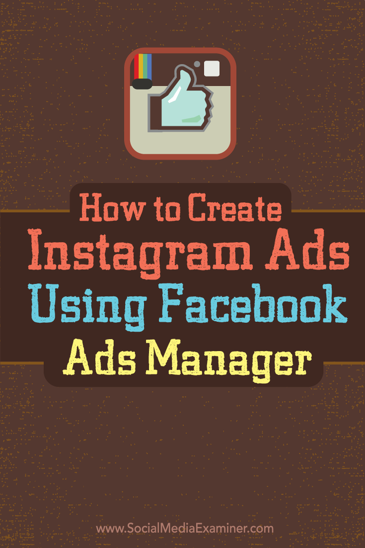 kako ustvariti instagram oglase z upraviteljem oglasov na facebooku