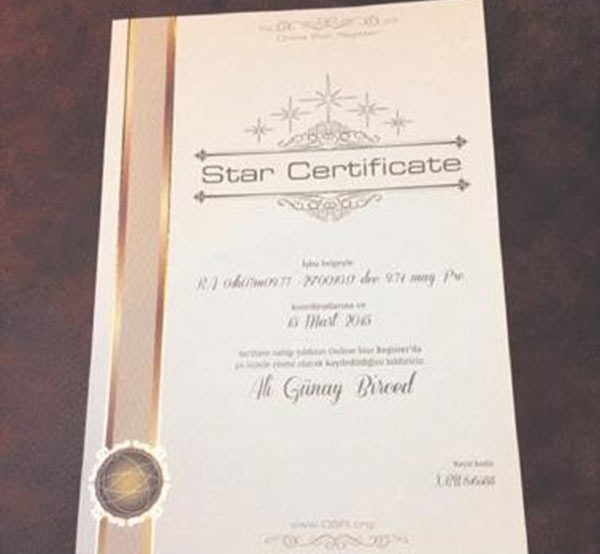 Certifikat z zvezdico