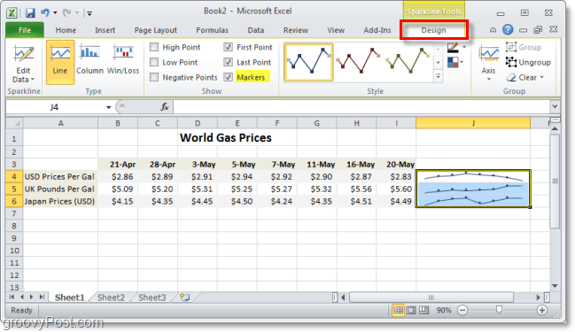 prilagodite svoje bleščice excel 2010