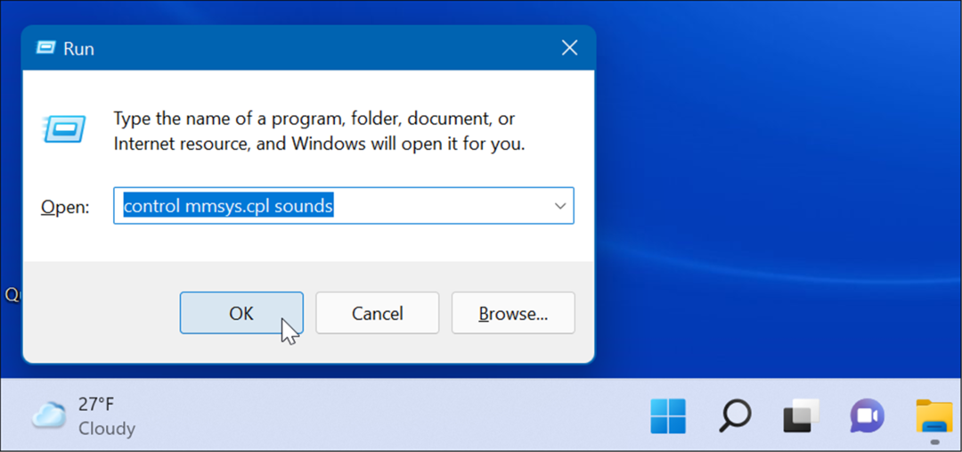 zvoki odprtega sistema Zaženite Windows 11
