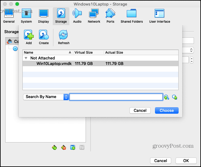 trdi disk prenosnega računalnika virtualbox macos