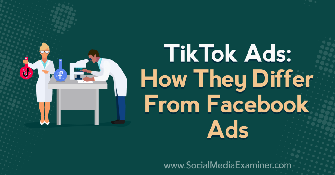 TikTok oglasi: kako se razlikujejo od oglasov na Facebooku, ki vsebujejo vpoglede Caleba Robertsa v podcastu Social Media Marketing.