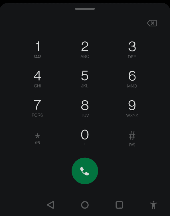 številska tipkovnica 1 glasovna pošta android