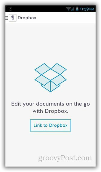 Ustvarite in sinhronizirajte besedilne datoteke z Dropbox v Androidu
