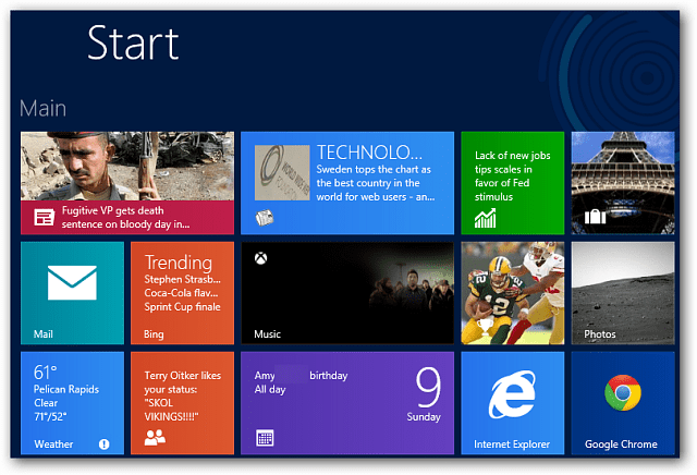 Windows 8 Ploščice v živo