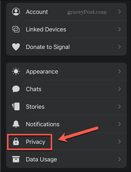 signal zasebnosti