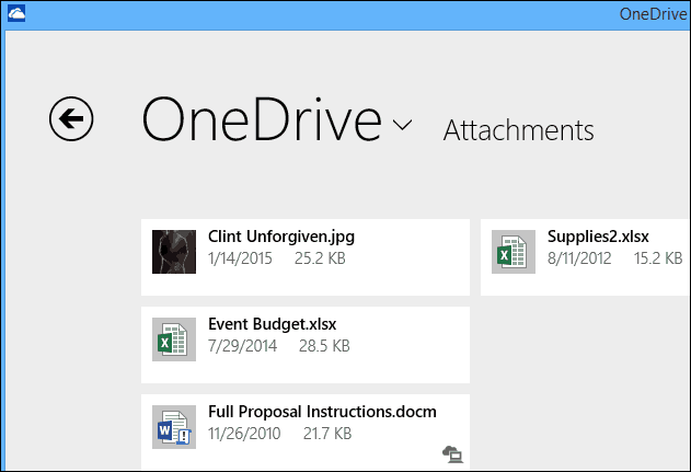 Sposobnost shranjevanja Outlook.com prilog k OneDrive Official Today