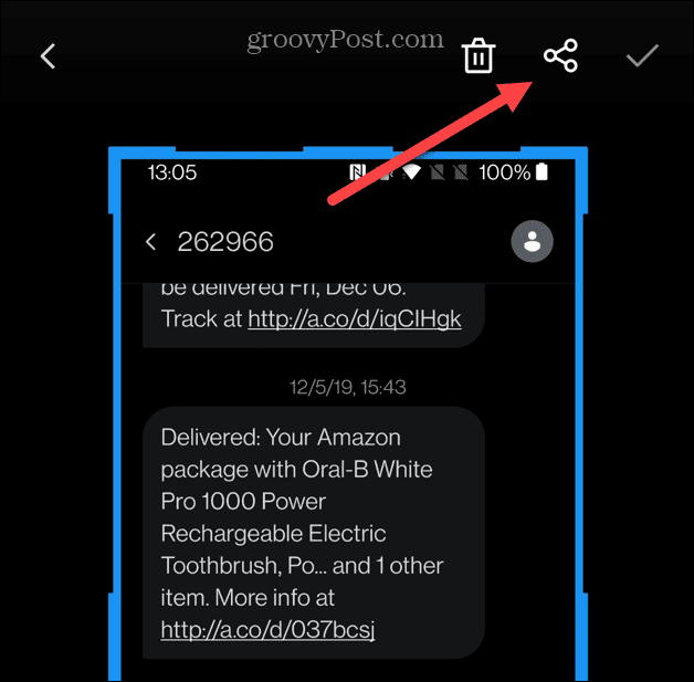 Tiskanje besedilnih sporočil v sistemu Android