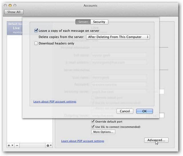 Outlook Mac 2011: Kako izbrisati e-poštni račun