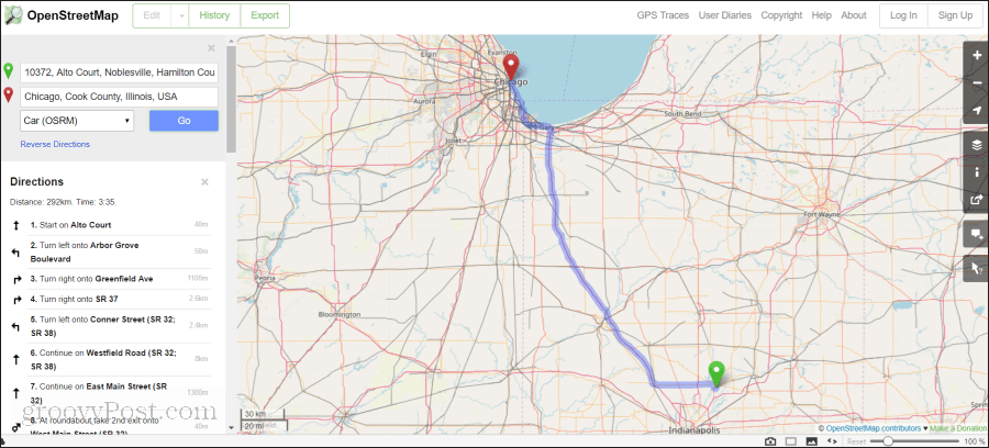 spletno mesto openstreetmap