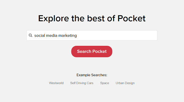 Pocket Explore predlaga vsebino, ki temelji na vaših zanimanjih.