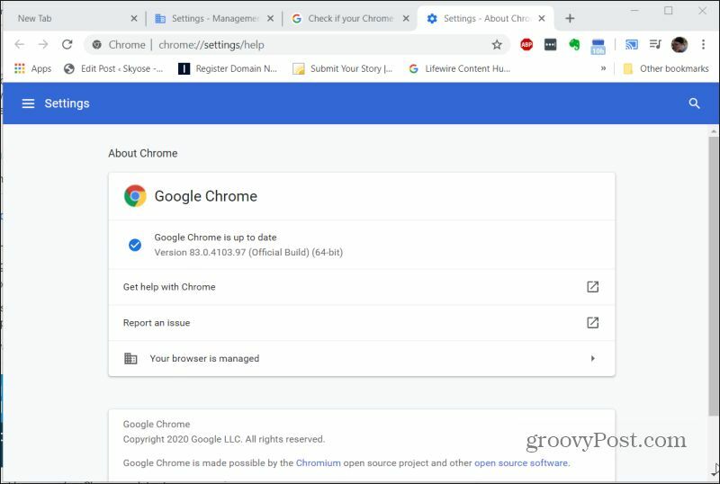 google chrome posodobljen