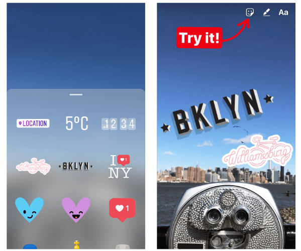 Instagram je predstavil zgodnjo različico geo Stickerjev v Instagram Stories za New York in Džakarto. 