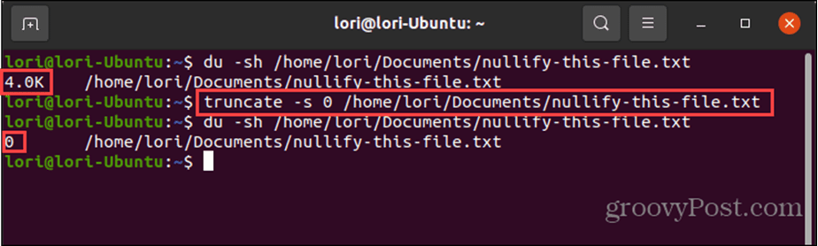 Uporaba ukaza truncate v Linuxu