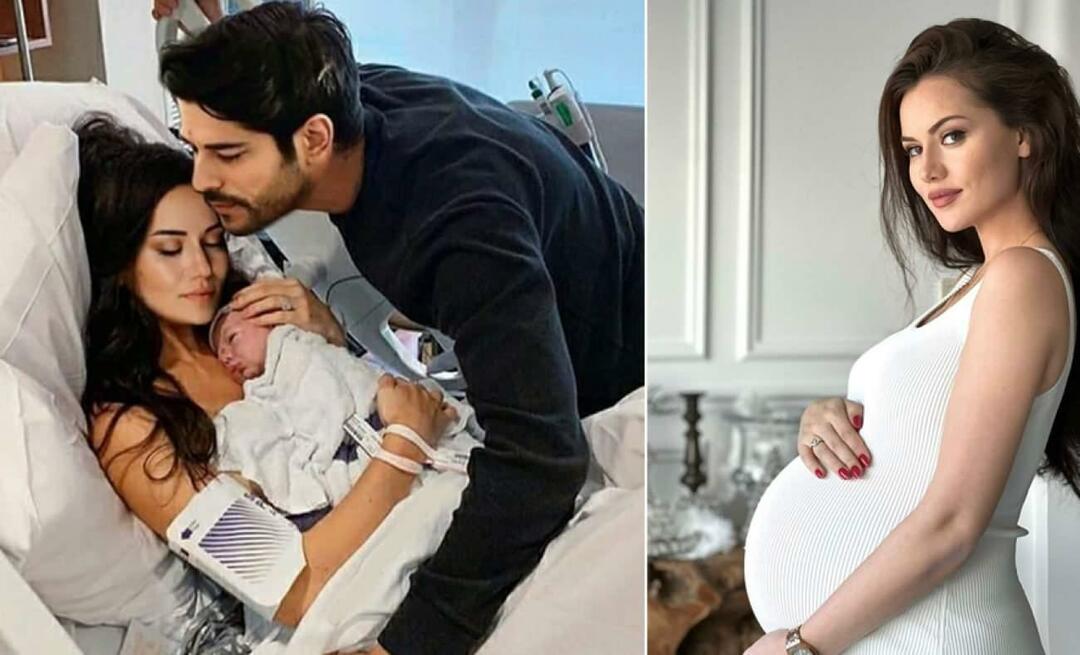 Najsrečnejši dan Fahriye Evcen in Buraka Özçivita! Fahriye Evcen je drugič postala mamica