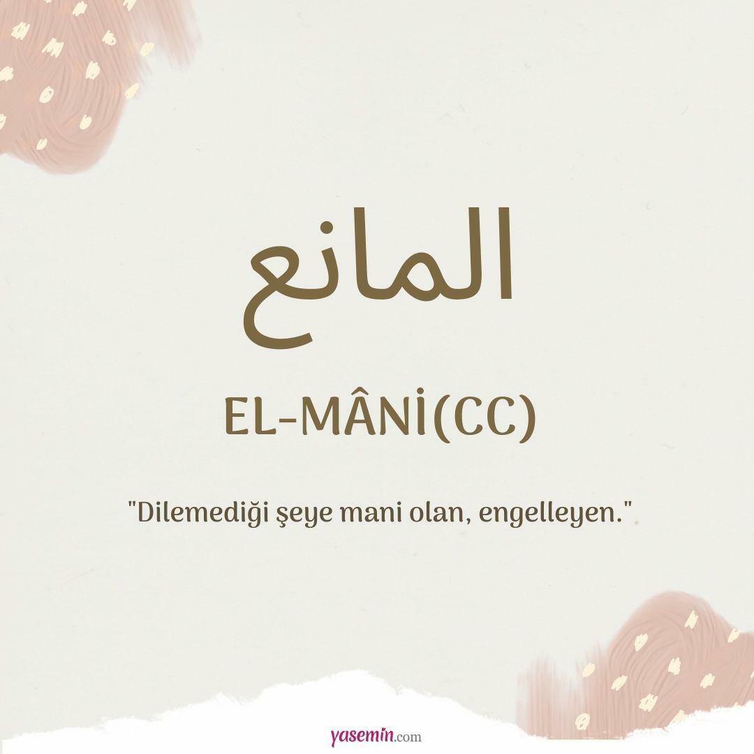 Kaj pomeni Al-Mani (c.c)?