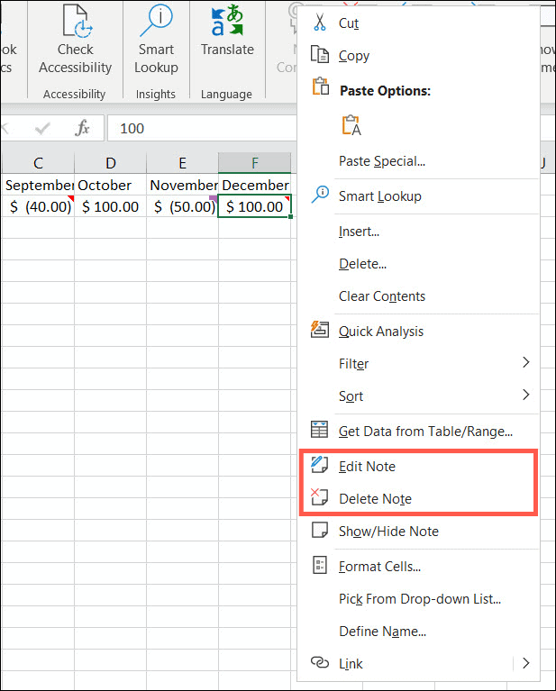 Urejanje ali brisanje zapiskov v Excelu