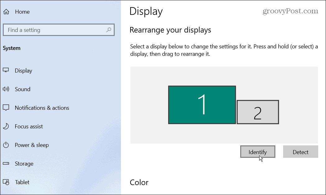 prepoznavanje monitorjev Windows 10