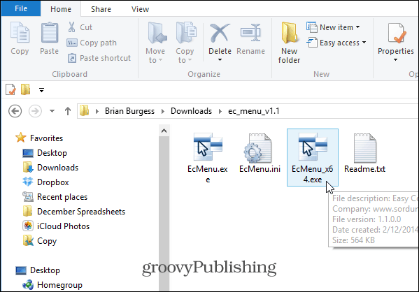 Dodajte elemente v Windows Kontekstni meni z desnim klikom na preprost način