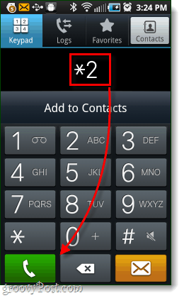 pokličite * 2 za dostop do centra za sprint na vašem Android telefonu