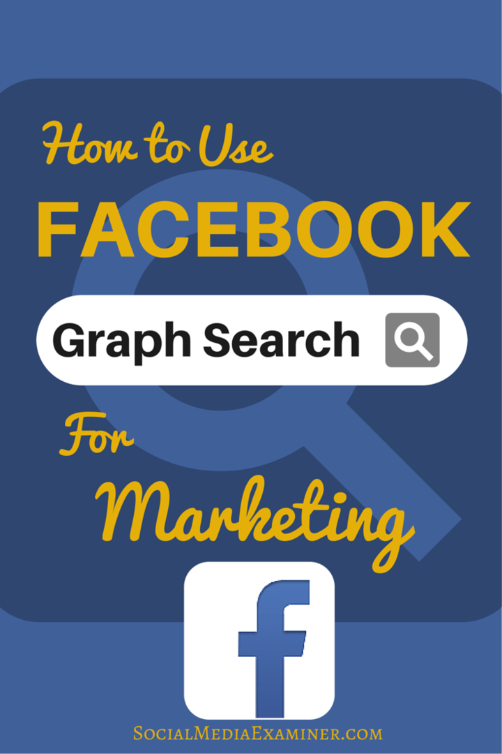 kako uporabiti iskanje po grafikonih facebook za trženje